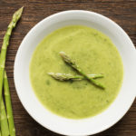 Easy asparagus soup tastes like springtime in a bowl. It's deliciously creamy but it's dairy free, Paleo, Whole30 and vegan (if made with vegetable stock). | www.grownupdish.com