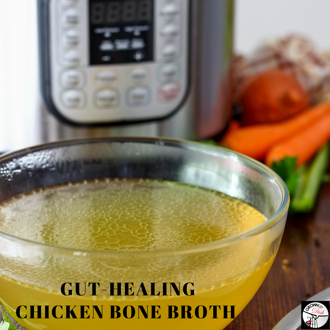 Gut-Healing Chicken Bone Broth – Instant Pot, Crock-Pot or Stovetop