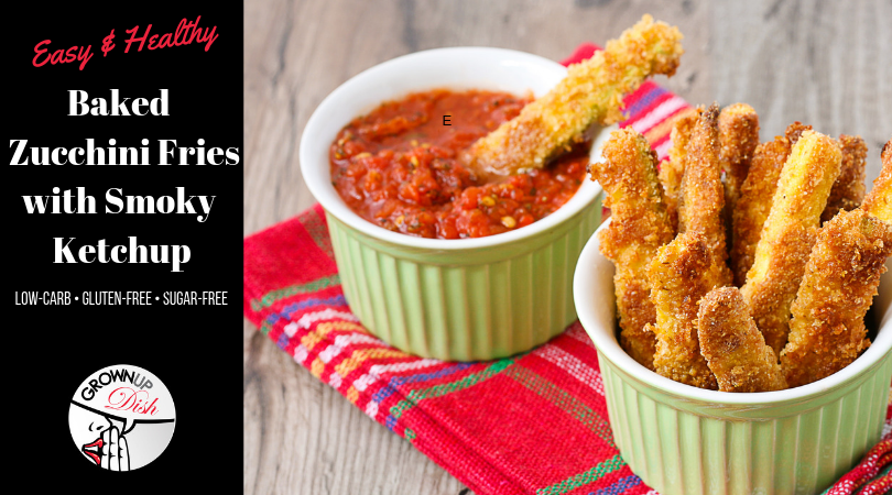 Easy Baked Zucchini Fries With Smoky Ketchup