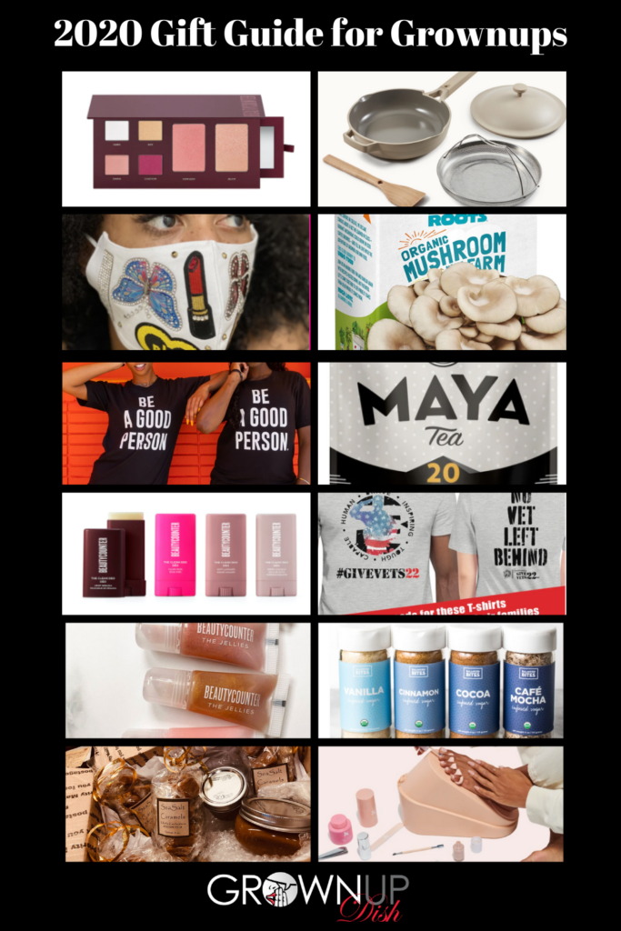 2020 Gift Guide for Grownups with foodie favorites, beauty, stocking stuffers, comfy clothing & gifts for guys. Plus discount codes & deals. | www.grownupdish.com