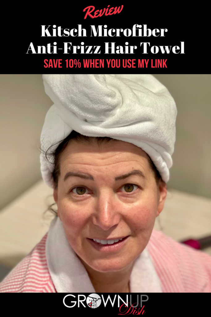 Unbiased review of Kitsch microfiber hair towel - the holy grail for frizz free hair! Save 10% on any Kitsch product with my discount code. | www.grownupdish.com