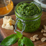Garlic scapes taste like a blend of scallions and garlic and you can turn them into the most amazing pesto. You've gotta try this easy recipe. | www.grownupdish.com
