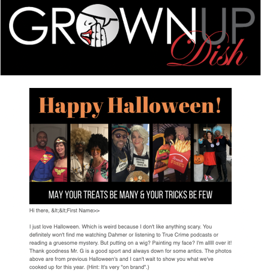Grownup Dish October 2022 Newsletter